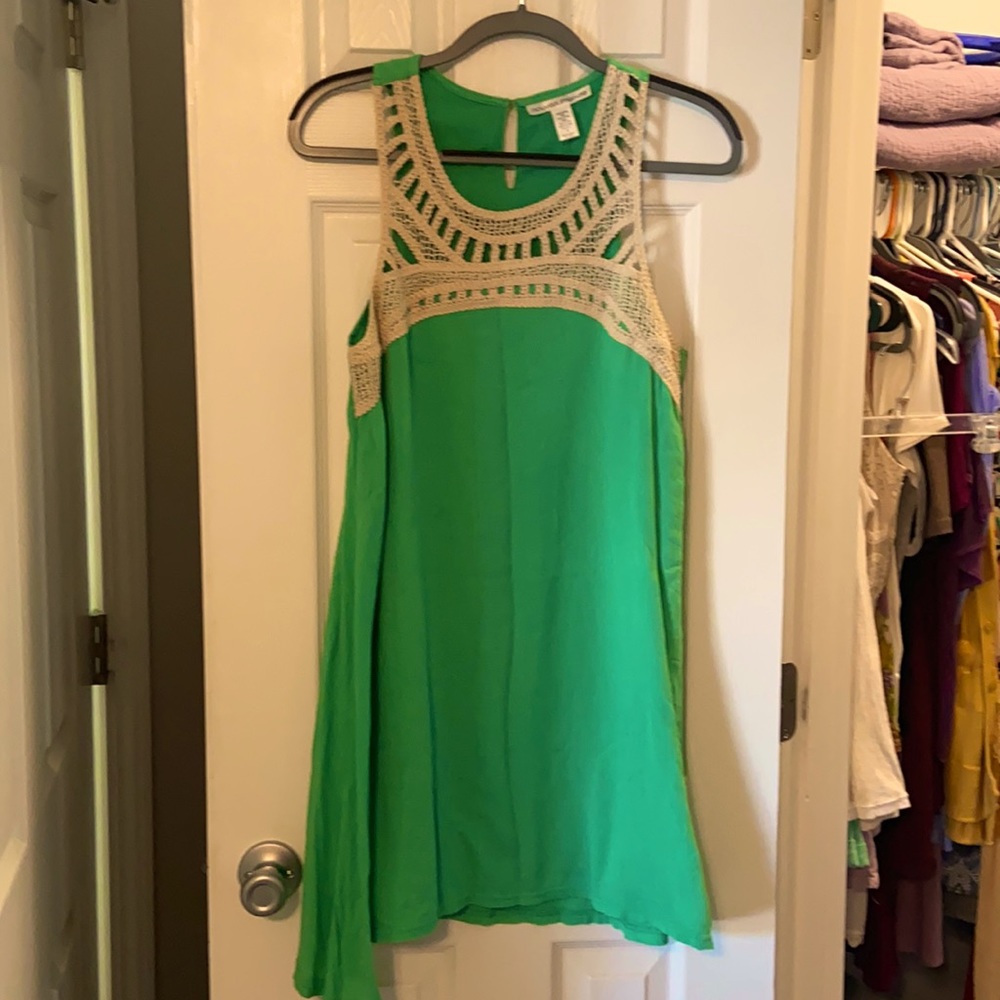 Sea foam green sleeveless dress